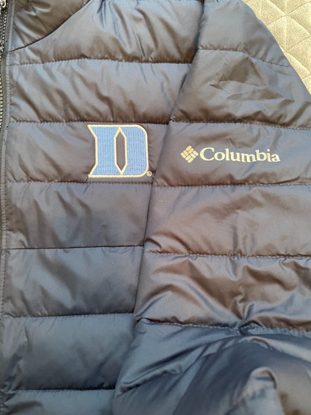 Columbia Omni-Heat Insulated Duke Blue Devils Puffer Jacket Men's L Blue